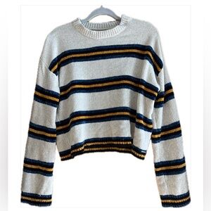 Volcom Women's Striped Sweater - Cream, Black, Gold